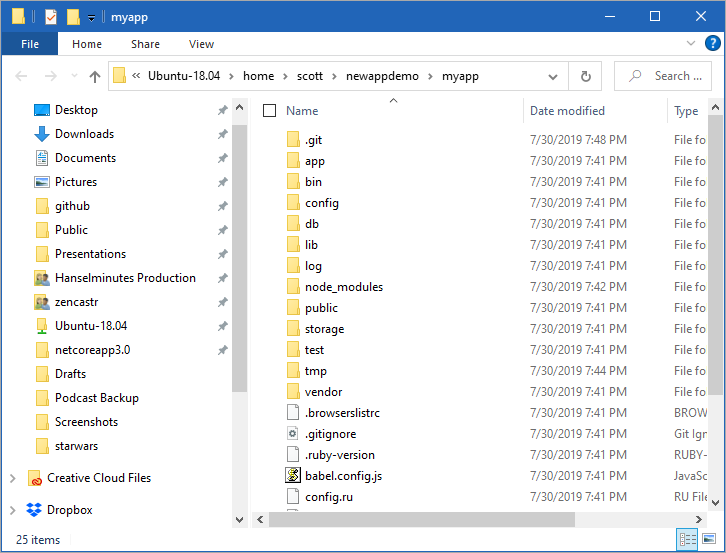 Ubuntu files inside Explorer on Windows 10