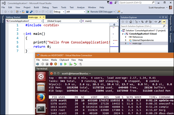 Debugging C++ apps remotely talking to a Linux VM