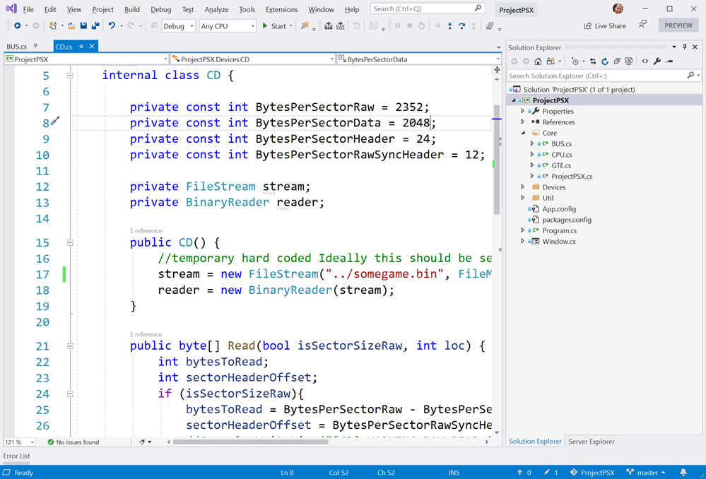 PSX Emualtor in C# inside Visual Studio