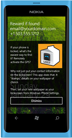 Lost Phone Screen inside a Nokia Lumia