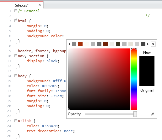 New CSS Color Picker