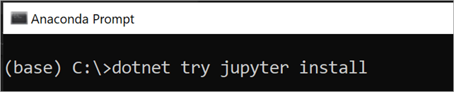 dotnet try jupyter install