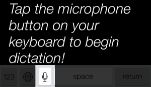 Press Microphone to Dictate to Siri