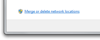 Merge or delete network locations