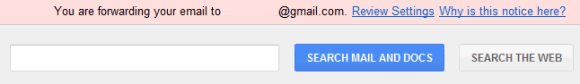 gmail redirect notice