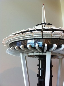 Space Needle made of LEGO