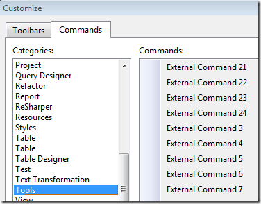 External Tools in Visual Studio