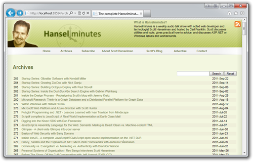 The complete Hanselminutes podcast archive - step 2