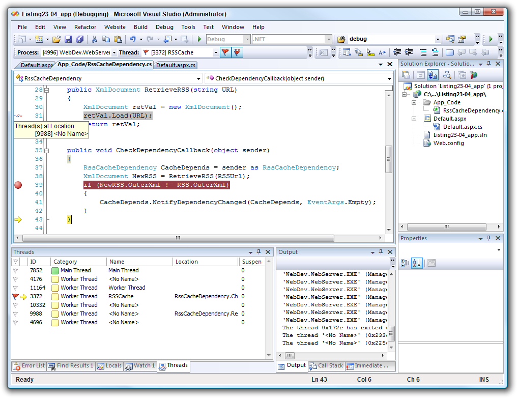 Multi-threaded Debugging in Visual Studio 2008 - Scott Hanselman's Blog