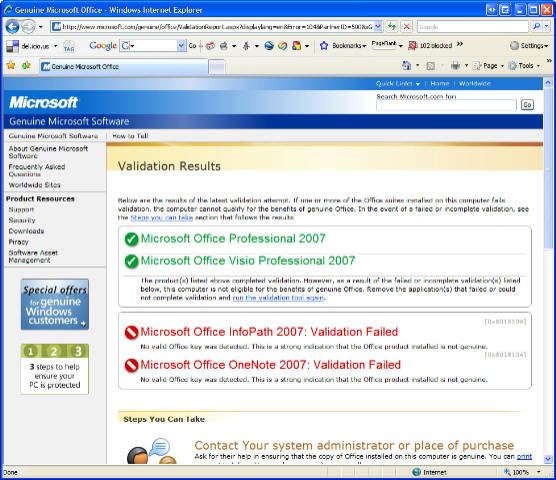 must be administrator to install office 2007
