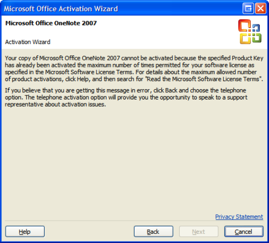 microsoft office activation wizard we couldn