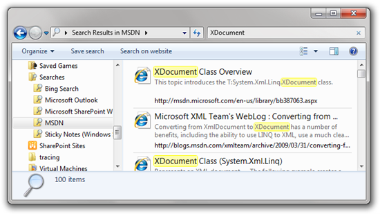 XDocument - Search Results in MSDN