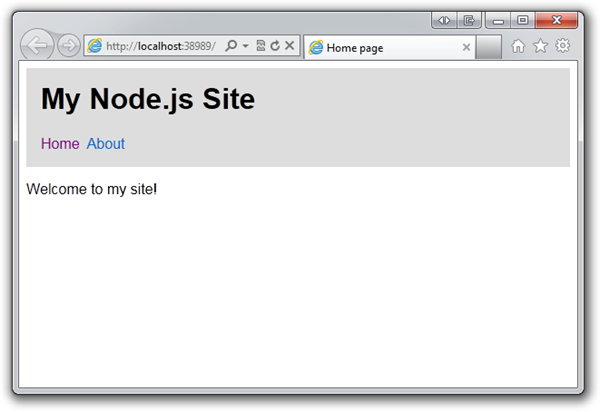 Node.js Express Site running on Windows
