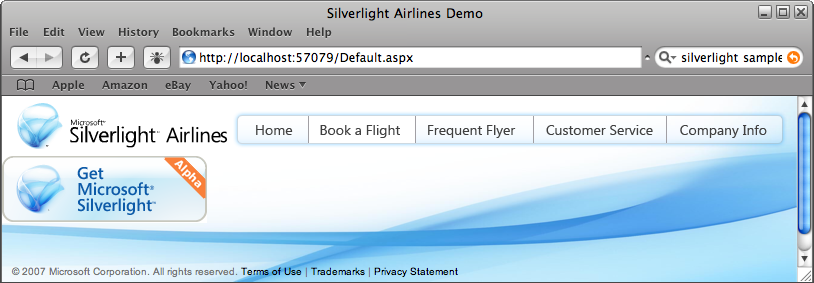Silverlight Airlines Demo
